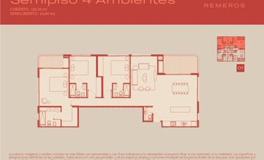 Venta departamento 4 ambientes en Palmera de los Remeros -