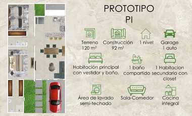 Casa en venta de una sola planta en Boca del Río Veracruz
