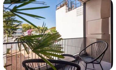 Palermo, Carranza 1900, 1 amb, 38m2, u$s 700 + expensas ( Nov 2025= $ 280,000) + servicios.  (alq min 3 meses)