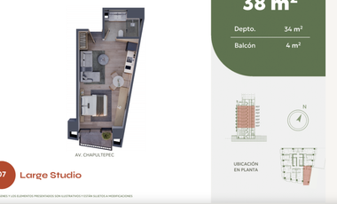 Departamento preventa Nápoles, Col Juárez