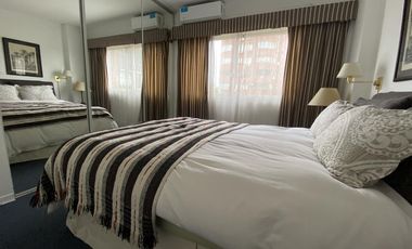 3 AMBIENTES TORRE AMOBLADO CON AMENITIES Y COCHERA FIJA