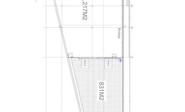 BODEGA COMERCIAL de 1,217m2 más 831 de patio / estacionamiento