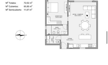 DEPARTAMENTO 2 AMBIENTES EN VENTA, RIO CAMPANA