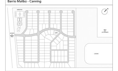 Lote en venta en el Barrio Malibu Canning