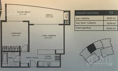 Departamento 2 ambientes en Venta en Canning