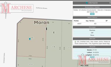 Terreno en venta en Morón