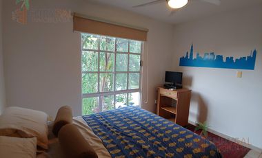 Renta de Departamento  amueblado en Fraccionamiento Punta Laguna