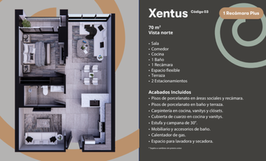 Vendo departamento en Bulevar Cuauhtémoc, 70m2 Xavia