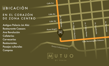 Venta departamento en Centro Tijuana 47m2 Mutuo