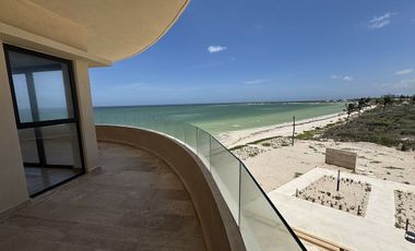 Departamento en venta frente al mar de Telchac Puerto, Yucatán