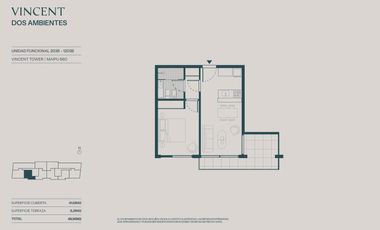 Vincent Tower 2 ambientes, lanzamiento Exclusivo con financiación propia en Vicente Lopez