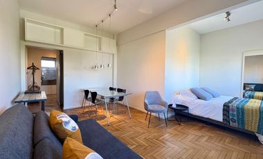 Alquiler monoambiente luminoso al frente, corto o largo plazo- RETIRO.