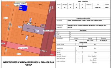 Terreno en Venta sobre Av Francia Echesortu