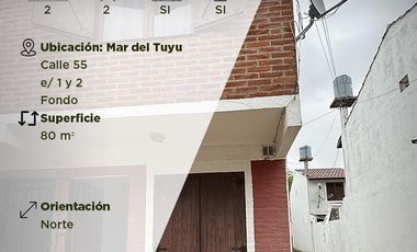 Duplex a 80 metros del mar en Mar del Tuyu