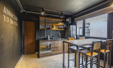 Departamento en alquiler a estrenar equipado y amueblado, estilo loft industrial