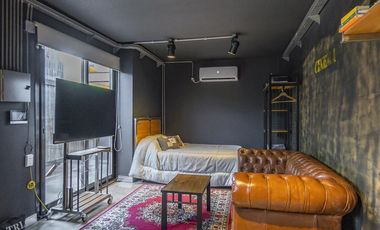 Departamento en alquiler a estrenar equipado y amueblado, estilo loft industrial