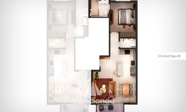 Deptos en Semipiso 2 amb. (57,6m2) frente c/ Balcón - Zona Güemes Aldrey (2do piso EN POZO)