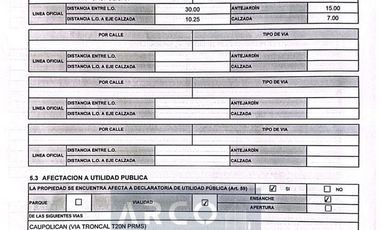 Sitio en Venta en CAUPOLICAN 8660