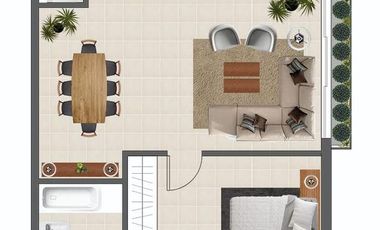 Departamento de 3 ambientes en venta en San Fernando