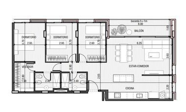 VENTA - Departamento 3 Dormitorios, Amenities - Apto Blanqueo - Frente Parque - Galinda, Funes
