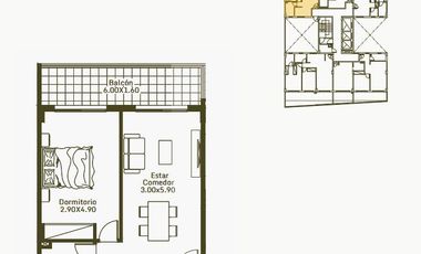 Departamento en  Pozo 2 amb - Caseros