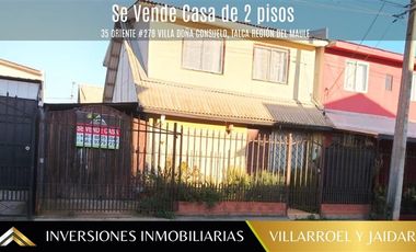 Casa en Venta en 35 Oriente #278 Villa doña Consuelo, Talca Región del Maule.