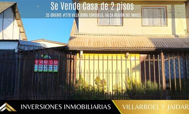 Casa en Venta en 35 Oriente #278 Villa doña Consuelo, Talca Región del Maule.
