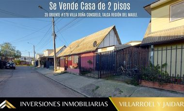 Casa en Venta en 35 Oriente #278 Villa doña Consuelo, Talca Región del Maule.