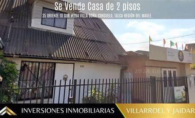 Casa en Venta en 35 Oriente 10 sur #294 VIlla doña Consuelo, Talca Región del Maule.