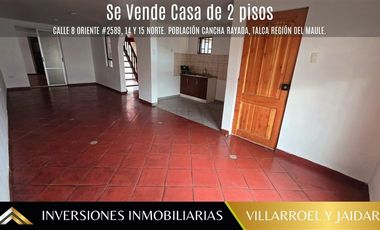 Casa en Venta en Calle 8 Oriente #2589, 14 y 15 norte. Población Cancha Rayada, Talca Región del Maule.