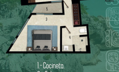 Estudio 102 en Venta en Aldea Zamá, Beloft, Tulum ID2543