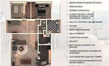 HERMOSOS DEPARTAMENTOS EN DESIERTO DE LOS LEONES!!!