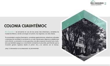 VENTA DEPARTAMENTO, 2 RECÁMARAS, COLONIA CUAUHTÉMOC, CDMX