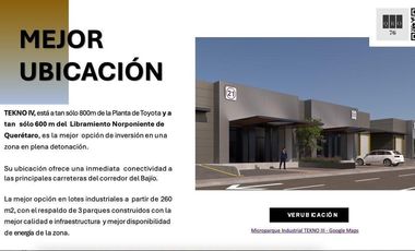 Venta Terrenos Industriales 673m2 L86 $2.5mdp Parque Industrial, Cerca Toyota