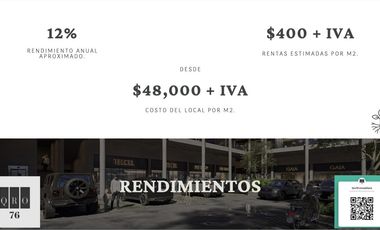 Venta Locales Comerciales | Entrada a Juriquilla | Qro76 $10mdp