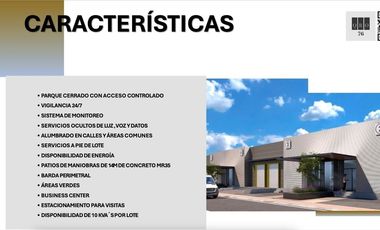 Venta Terrenos Industriales 824m2 L87 $3.1mdp Parque Industrial, Cerca Toyota