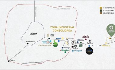 LOTES INDUSTRIALES EN VENTA , CARRETERA MÉRIDA-CANCUN