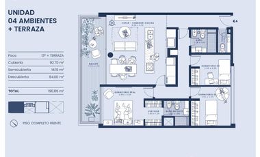 Venta Departamento de 4 ambientes con terraza propia en Avellaneda