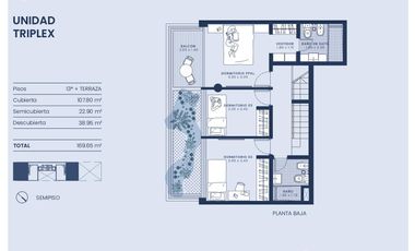 Venta Departamento triplex de 4 ambientes con terraza propia en Avellaneda