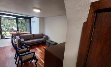 Renta de loft amueblado con jardín dentro de San Ángel Inn Álvaro Obregón CDMX