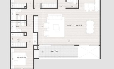 Departamento 4 ambientes en venta en Barrio Parque Leloir