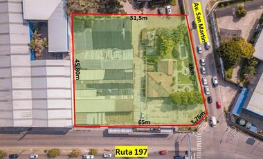 Lote Industrial / Comercial 3.000 m2 con 65ms sobre Ruta 197 esq Av San Martin,  Pablo Nogues