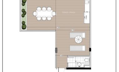 Venta Piso Completo mas terraza privada, Melo 3052.