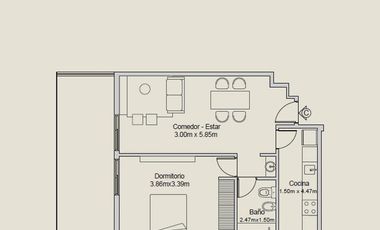 Departamento en Venta de 1 Dormitorio con Terraza - Nueva Córdoba