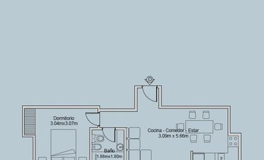 Departamento en Venta de 1 Dormitorio con Terraza - Nueva Córdoba