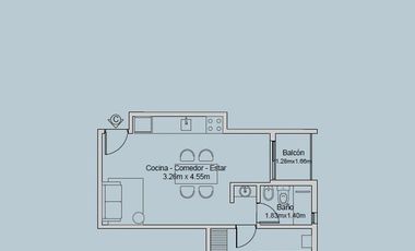 Departamento en Venta de 1 Dormitorio con Terraza - Nueva Córdoba