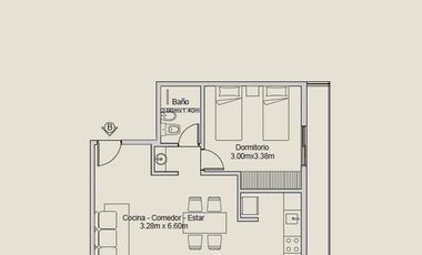 Departamento en Venta de 1 Dormitorio con Terraza - Nueva Córdoba