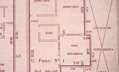 DEPARTAMENTO EN VENTA-UBICADO EN PLANTA BAJA- COCINA/COMEDOR-BAÑO-LAVADERO-2 DORMITORIOS. EXCELENTE UBICACION.