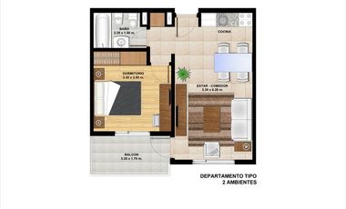 Departamento 1 dormitorio. A Estrenar. Edificio Paseo Gallesio, Zárate Centro