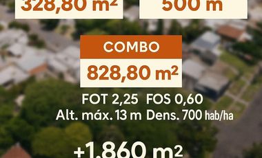 VENTA DE TERRENO DE 328 M2 IDEAL PARA DESARROLLO